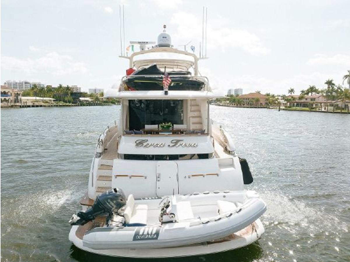 a boat in the water aboard 2007 LAZZARA 84 MOTOR Yacht for Sale