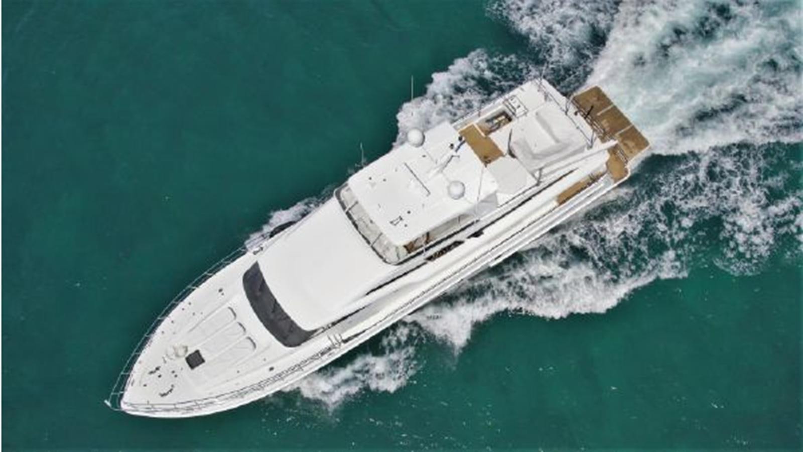 a ship in the ocean aboard 2006 CHEOY LEE MOTOR Yacht for Sale