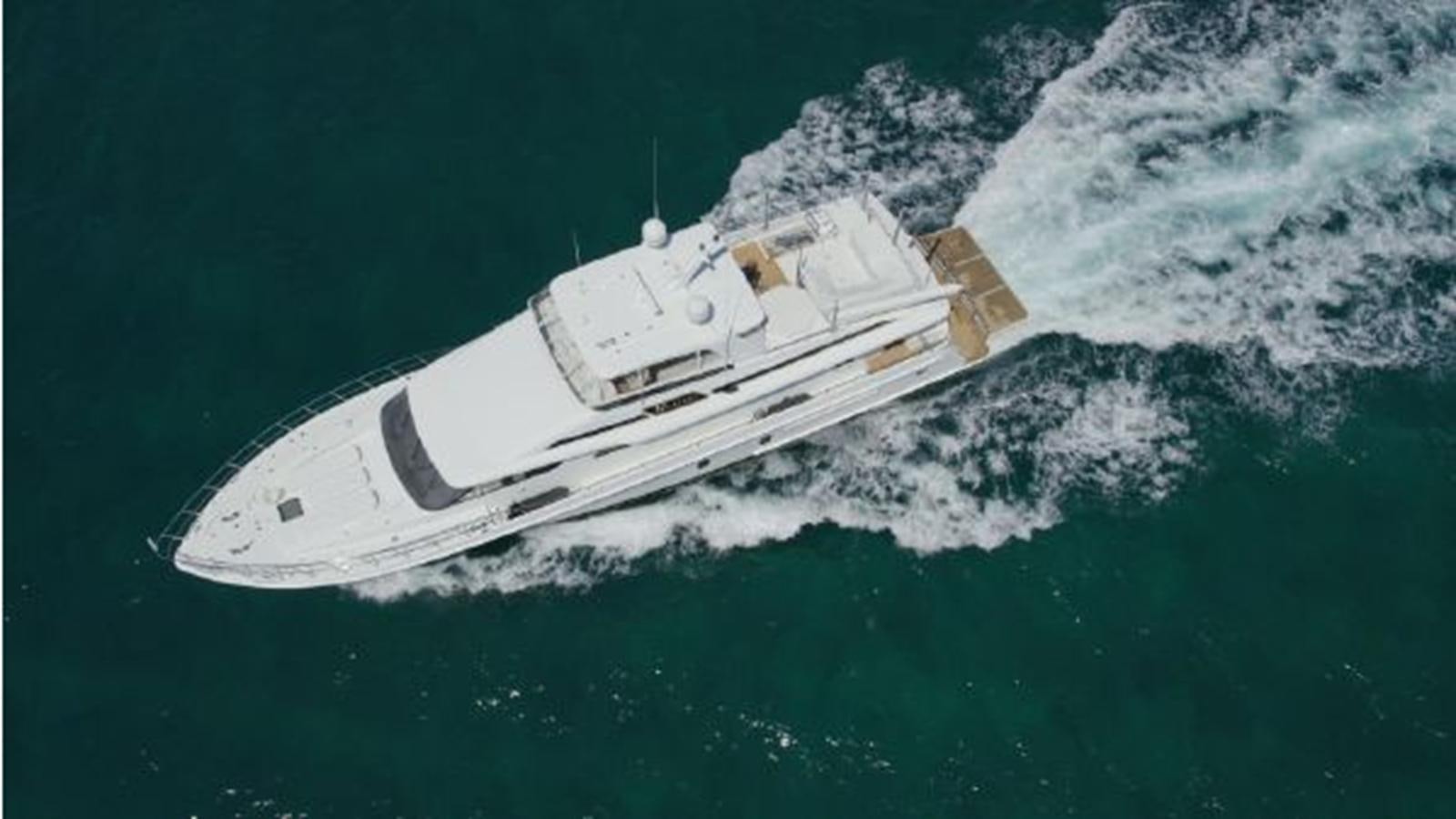 a space ship in the ocean aboard 2006 CHEOY LEE MOTOR Yacht for Sale