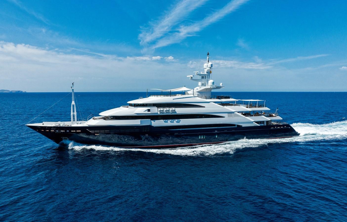 a large white yacht aboard AALTO Yacht for Sale