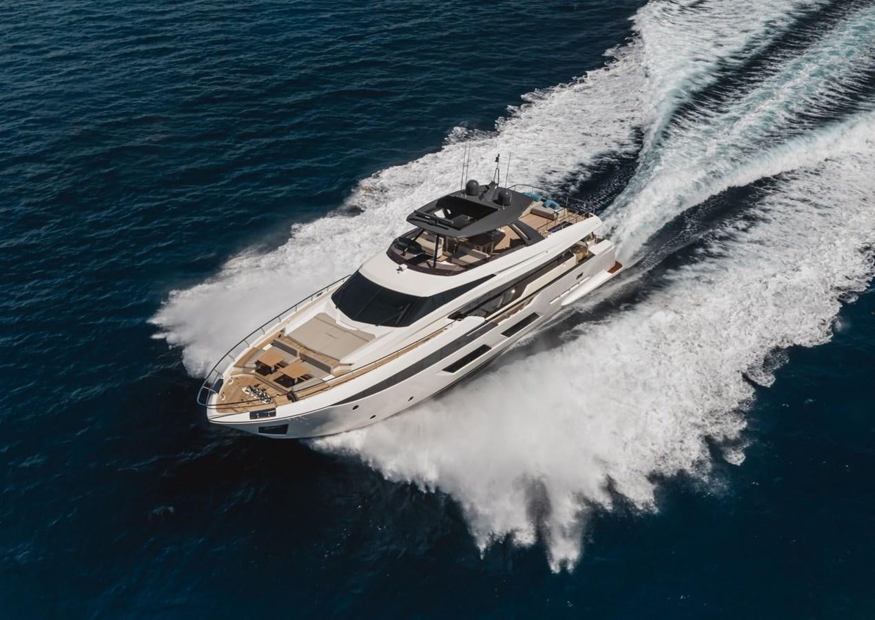 a ship on the water aboard FERRETTI YACHTS 920 HT  Yacht for Sale
