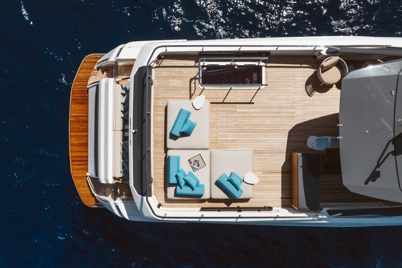 a computer screen capture aboard FERRETTI YACHTS 920 HT  Yacht for Sale