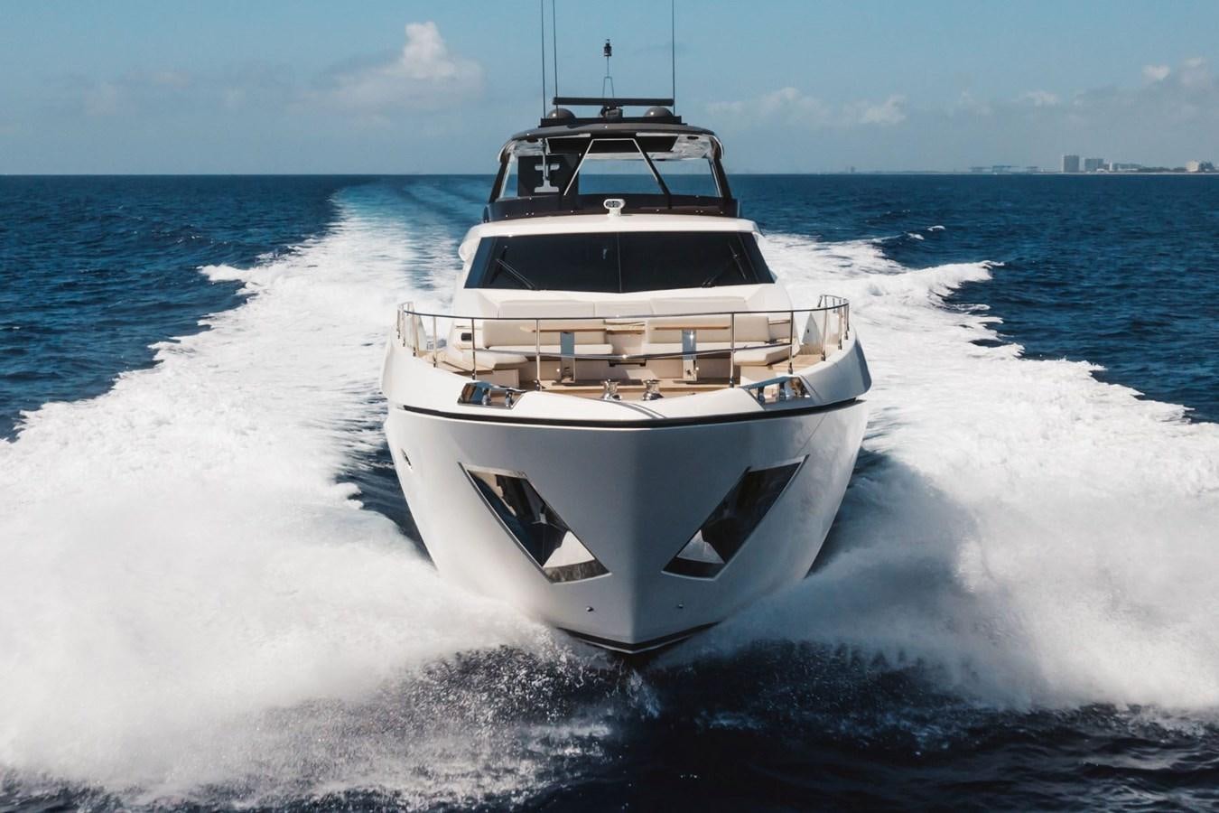 a boat on the water aboard FERRETTI YACHTS 920 HT  Yacht for Sale