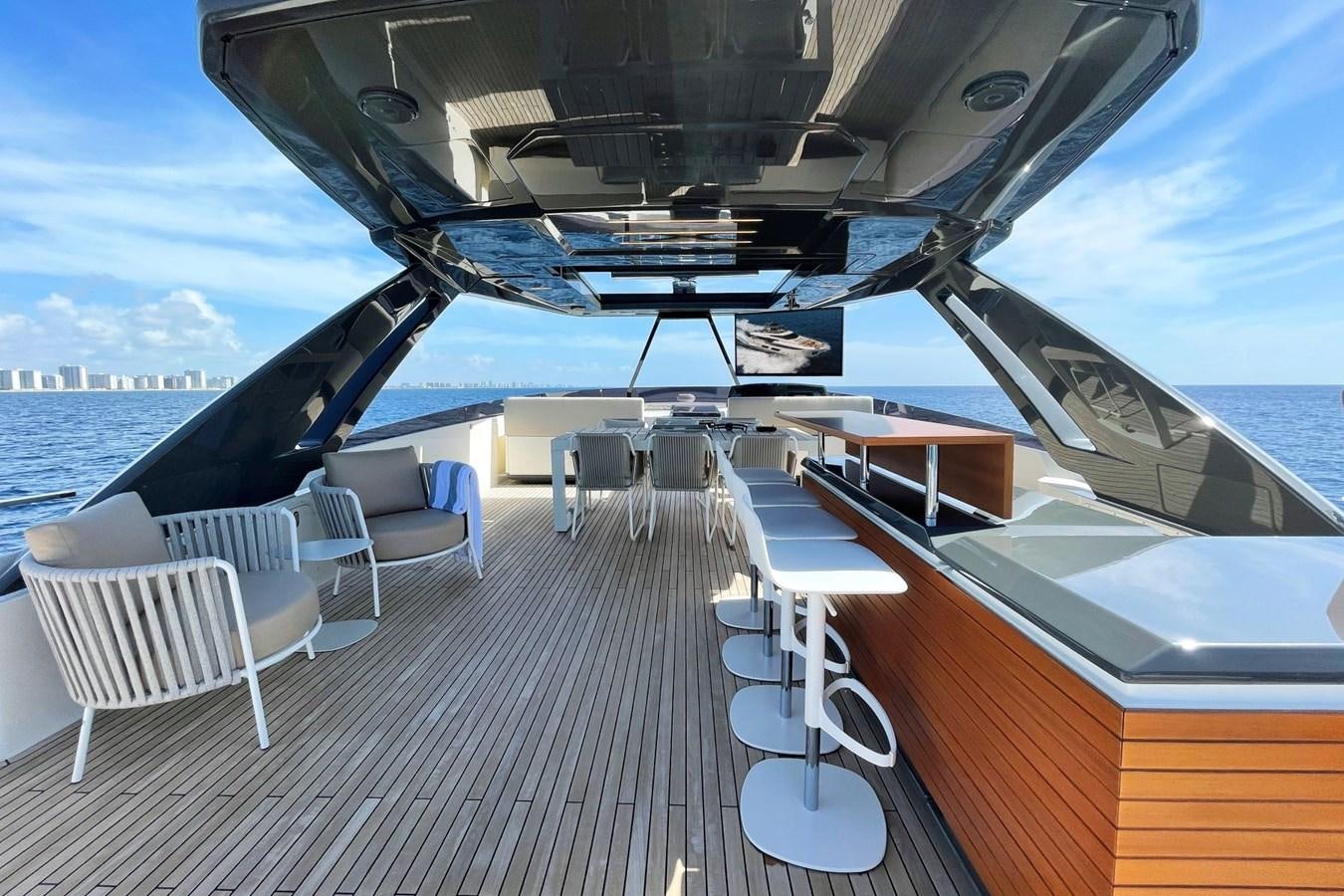 a deck of a boat aboard FERRETTI YACHTS 920 HT  Yacht for Sale