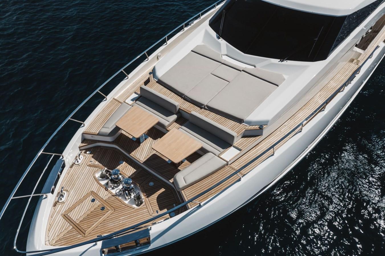 a high angle view of a boat aboard FERRETTI YACHTS 920 HT  Yacht for Sale