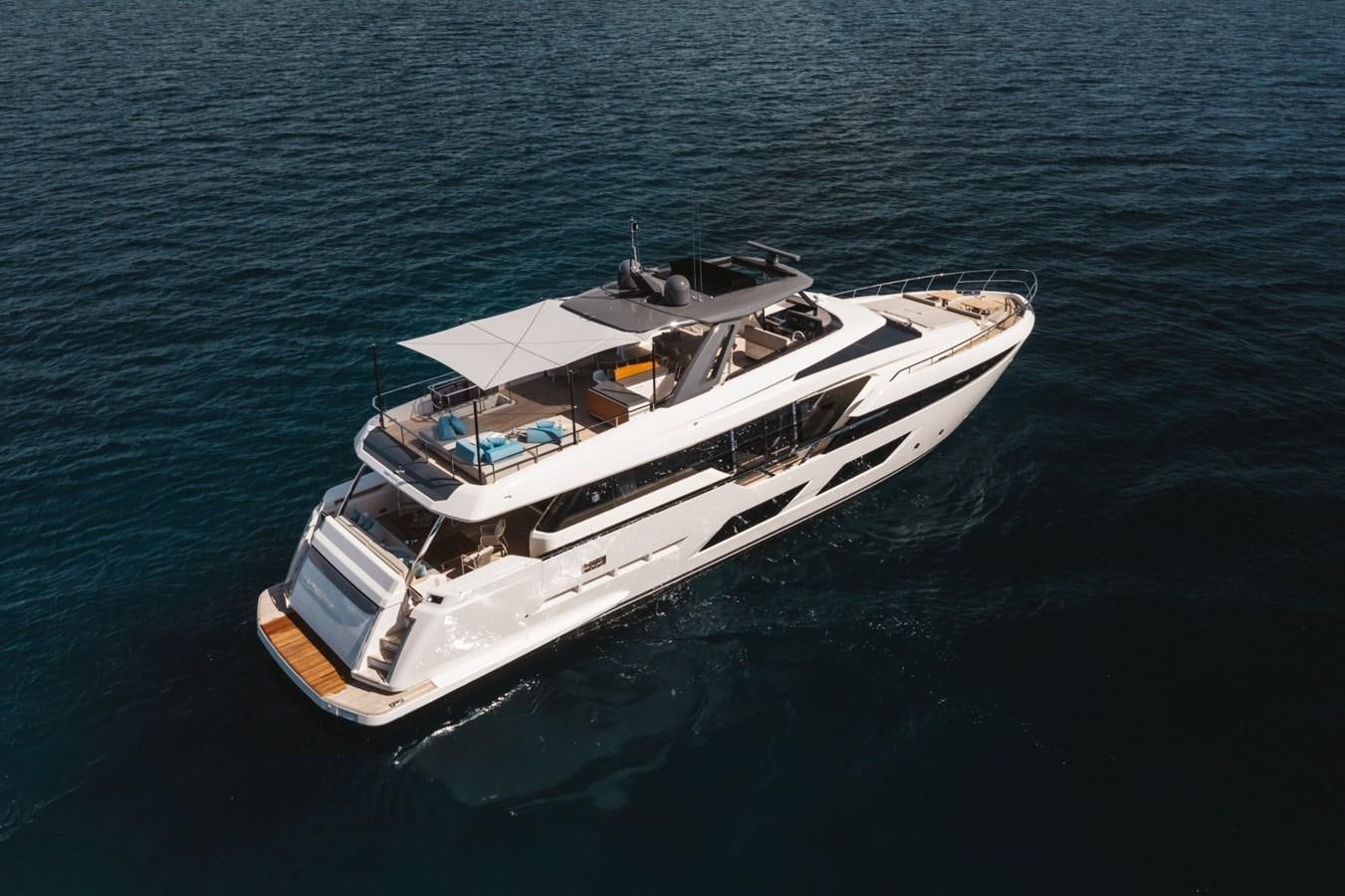 a boat in the water aboard FERRETTI YACHTS 920 HT  Yacht for Sale