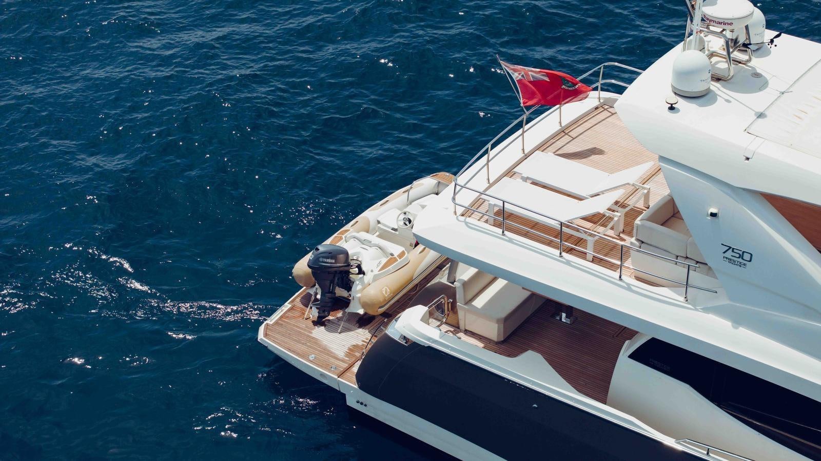 a boat on the water aboard FEU D'OR Yacht for Sale