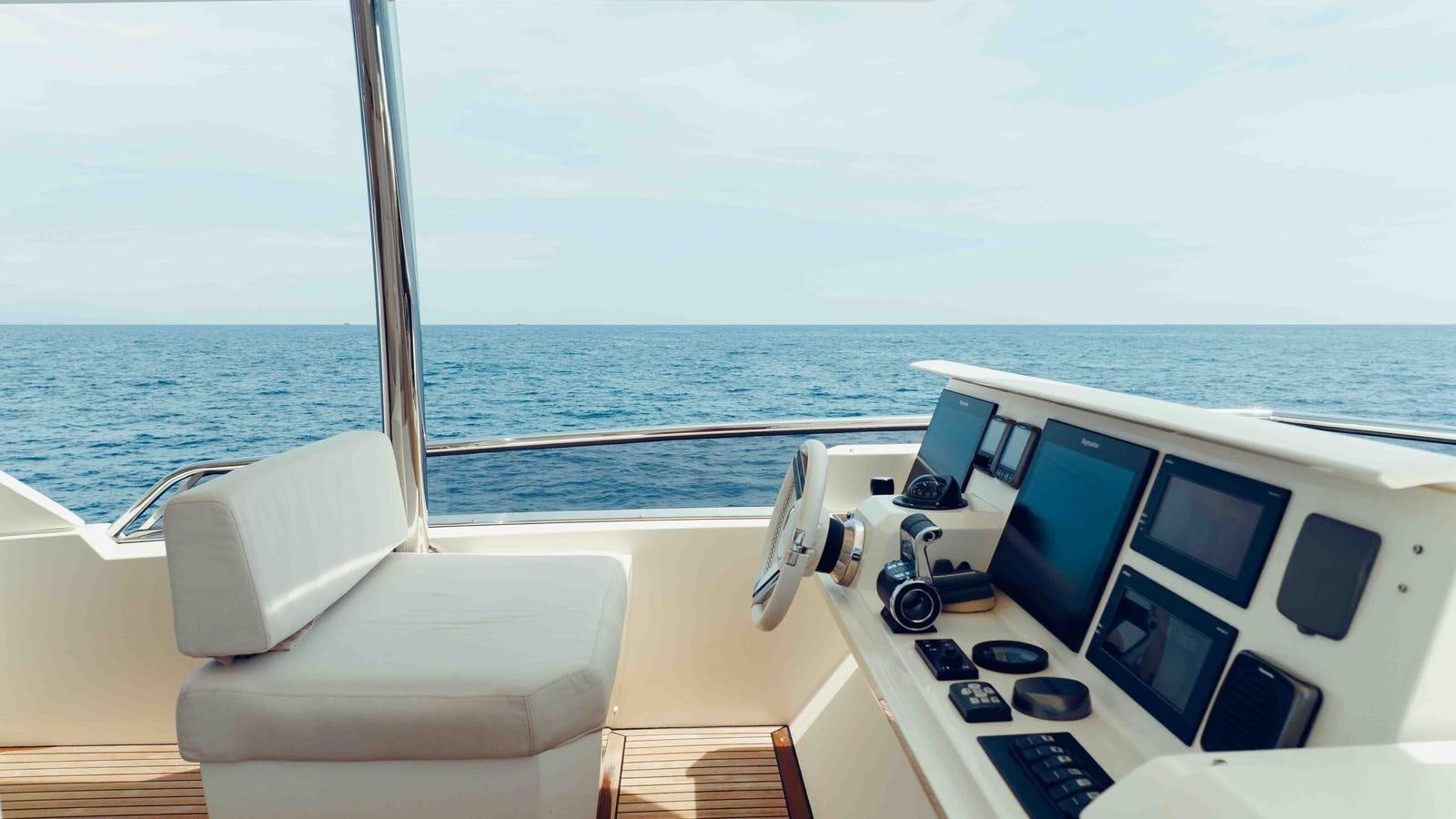 a boat on the water aboard FEU D'OR Yacht for Sale