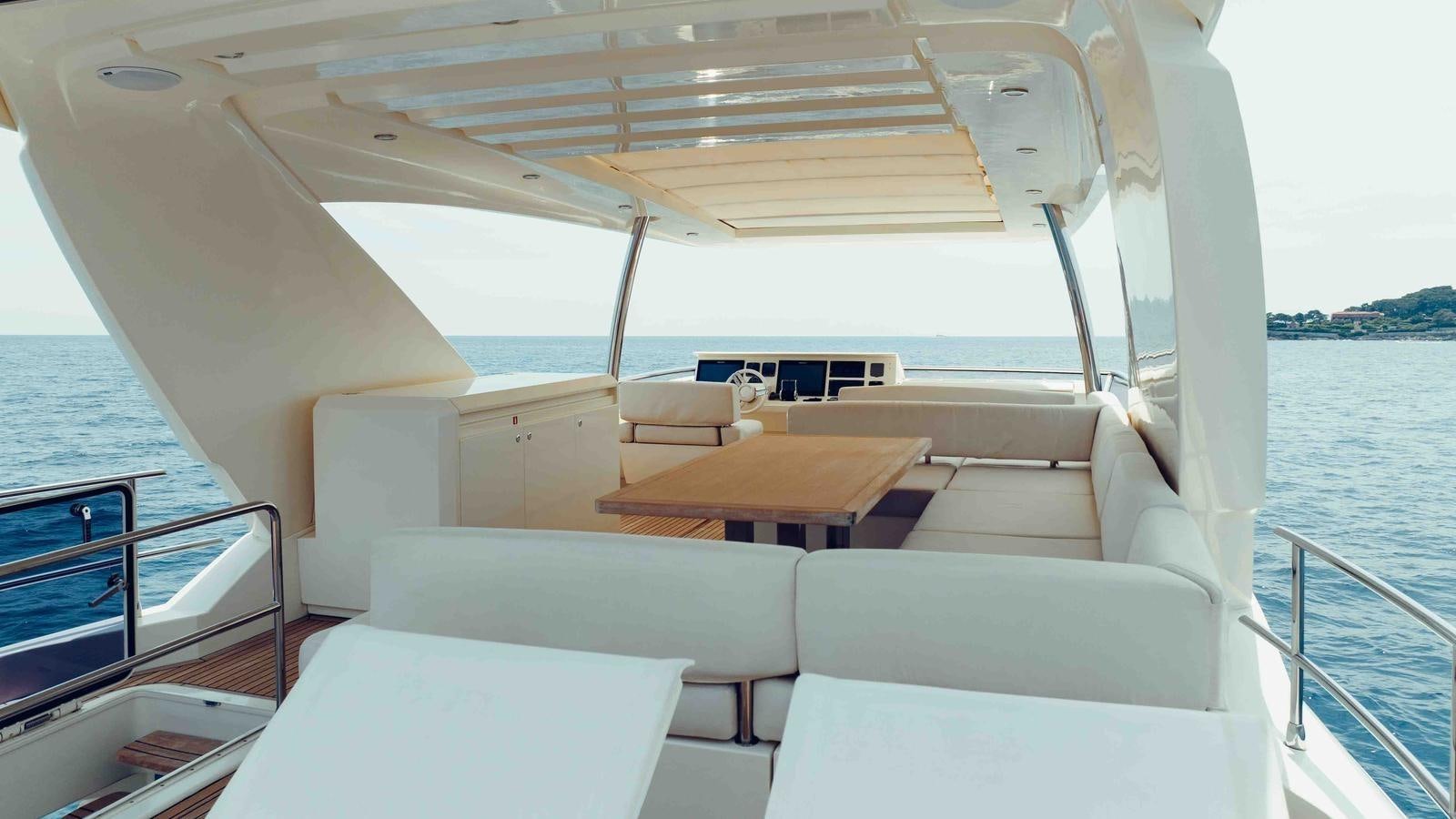 a boat on the water aboard FEU D'OR Yacht for Sale