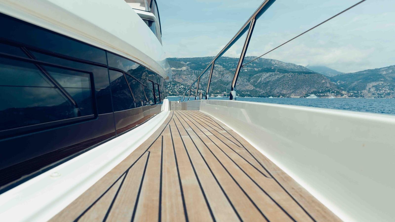 a boat on the water aboard FEU D'OR Yacht for Sale