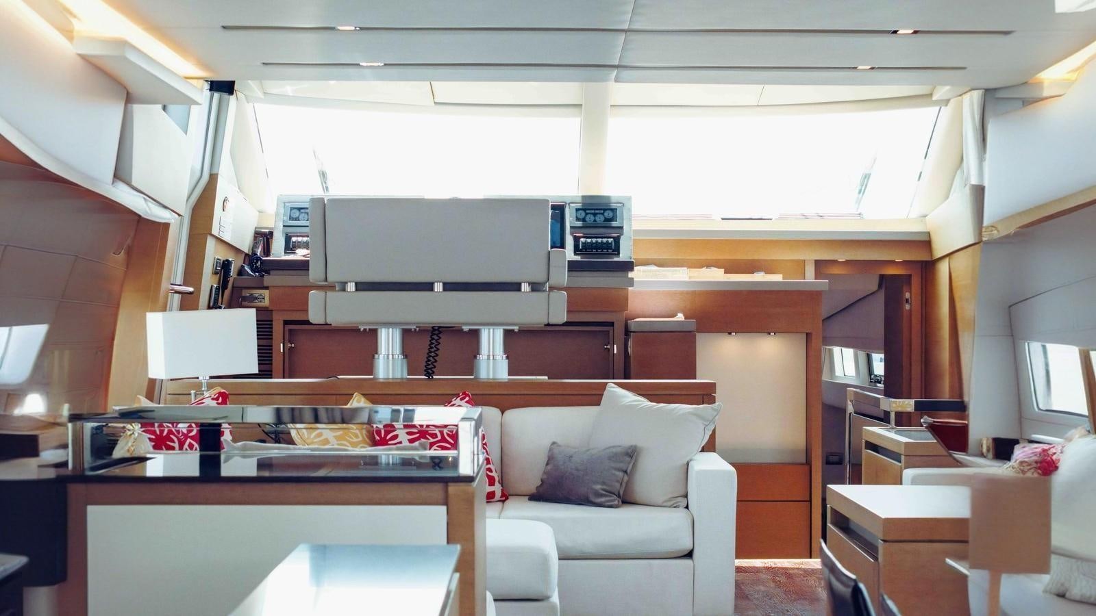 a room with a couch and a desk aboard FEU D'OR Yacht for Sale