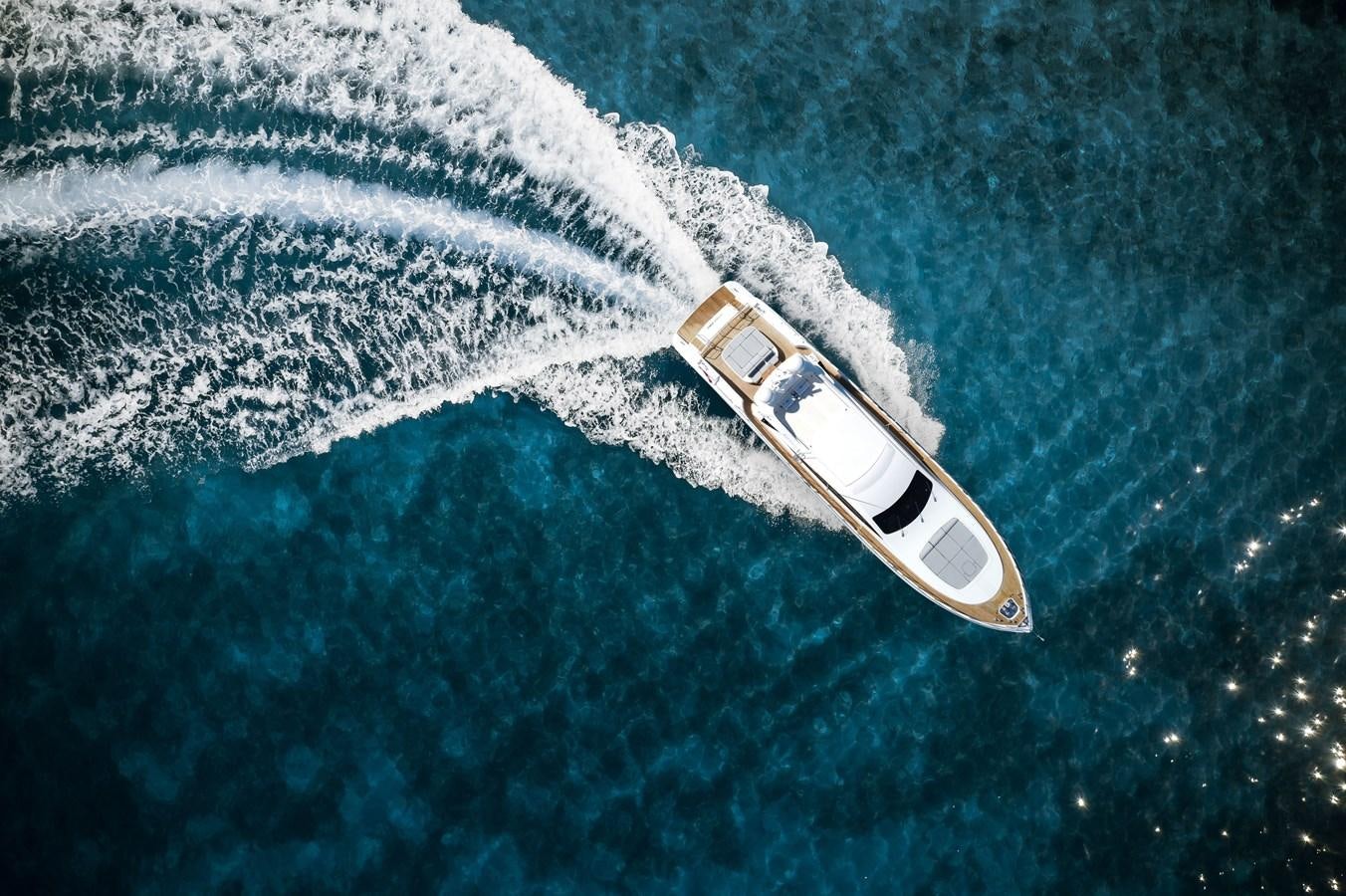 a white object in the water aboard ONLY ONE Yacht for Sale