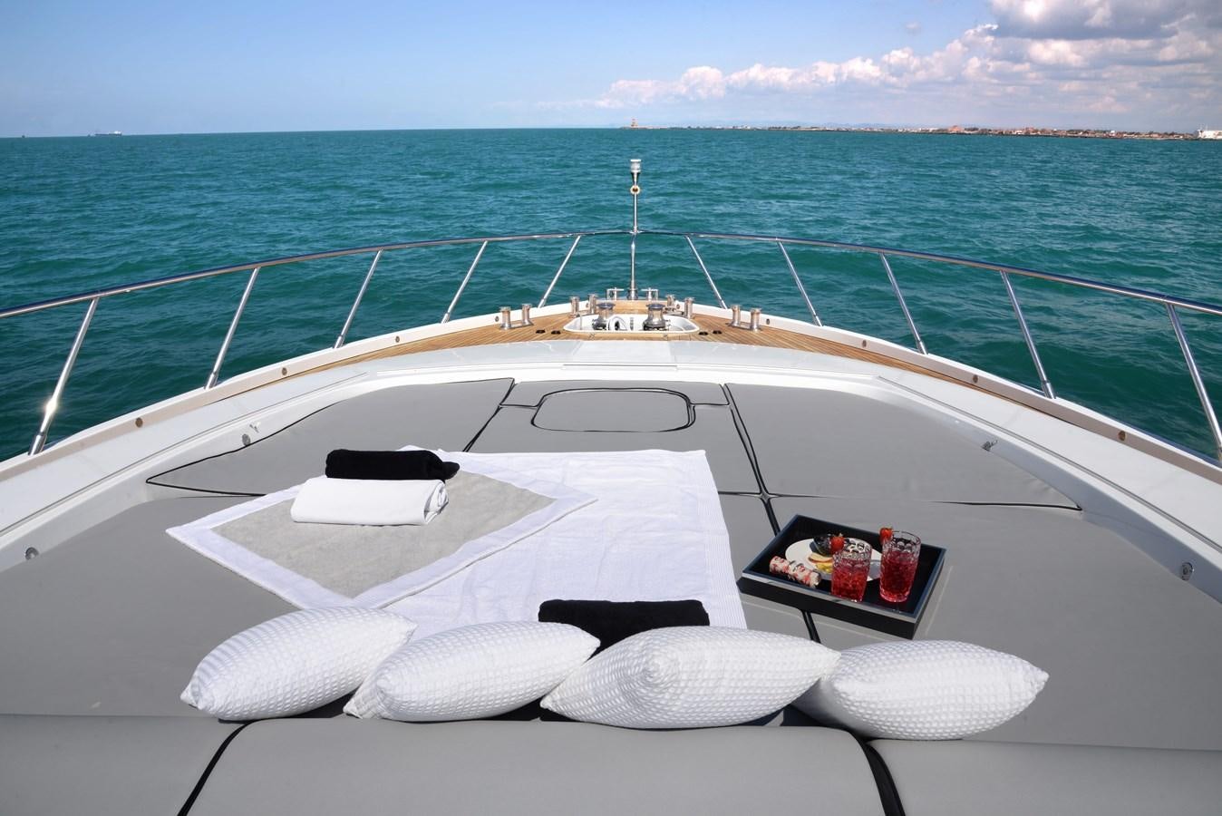 a boat with white towels on it aboard ONLY ONE Yacht for Sale