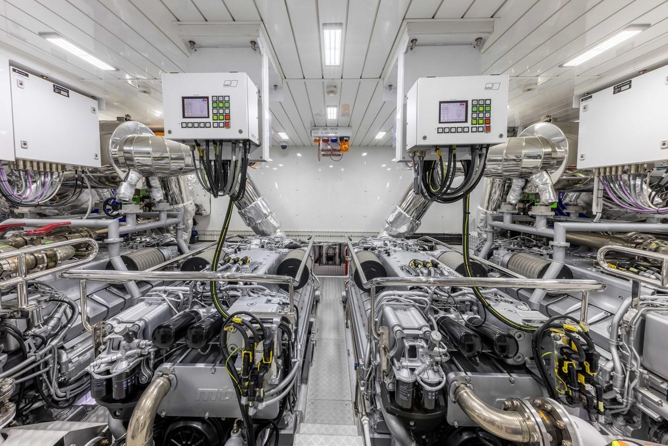 a room with machinery aboard N1 Yacht for Sale