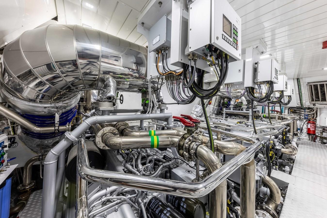 a room with machinery aboard N1 Yacht for Sale