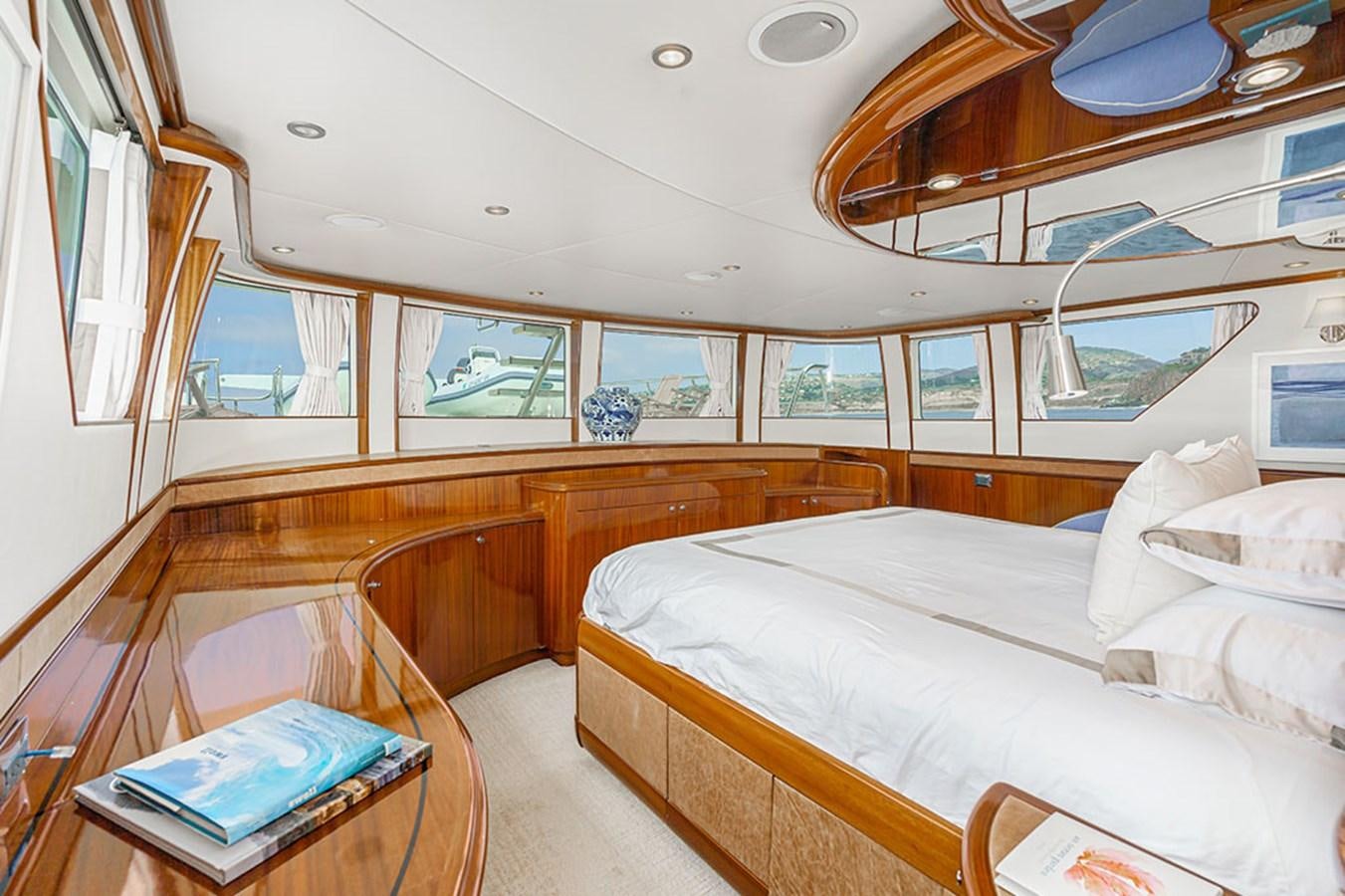 a room with two beds aboard WICKED COOL Yacht for Sale