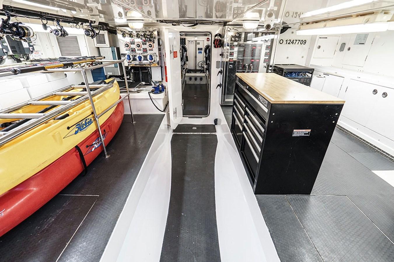 a large factory with machinery aboard WICKED COOL Yacht for Sale