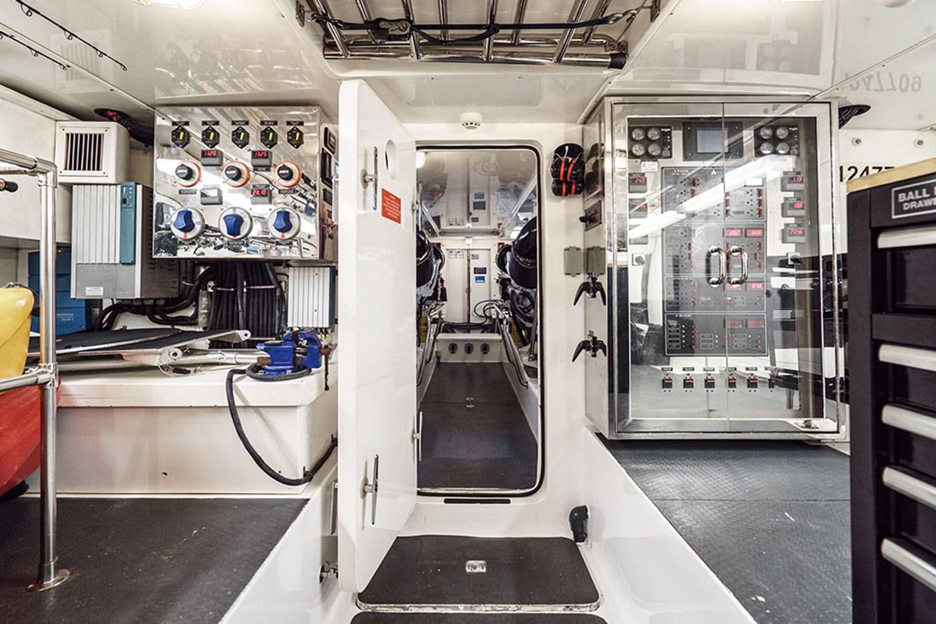 a room with equipment and equipment aboard WICKED COOL Yacht for Sale