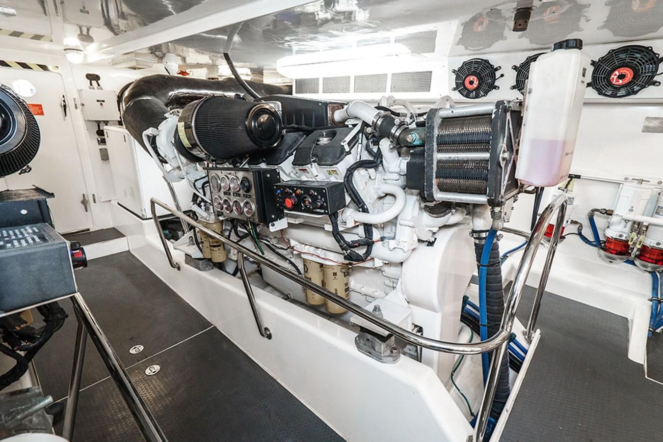 a machine with many wires aboard WICKED COOL Yacht for Sale