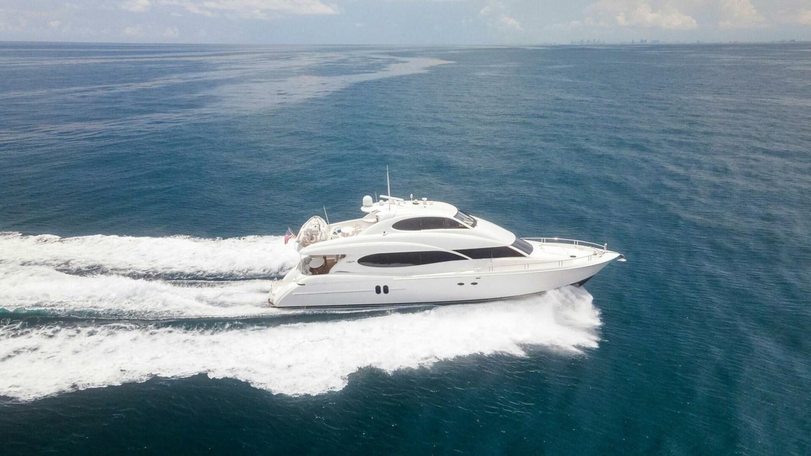 a white yacht in the ocean aboard NORDLYS Yacht for Sale