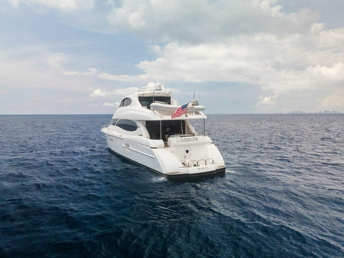 a white boat in the water aboard NORDLYS Yacht for Sale