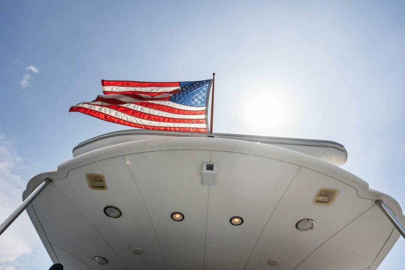 a flag on a ship aboard NORDLYS Yacht for Sale