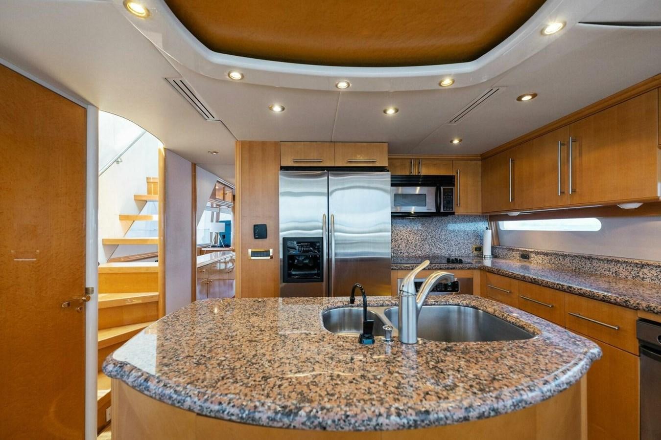 a kitchen with granite counter tops aboard NORDLYS Yacht for Sale