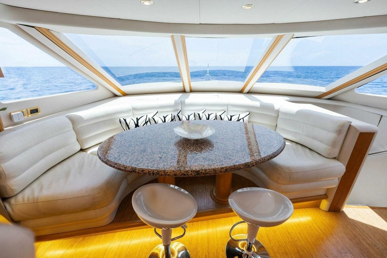 a table on a boat aboard NORDLYS Yacht for Sale