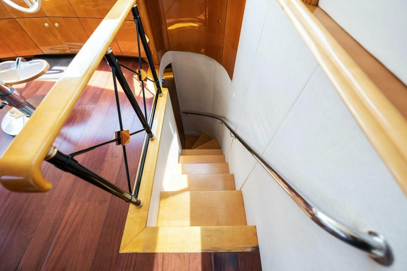 a set of stairs in a room aboard NORDLYS Yacht for Sale