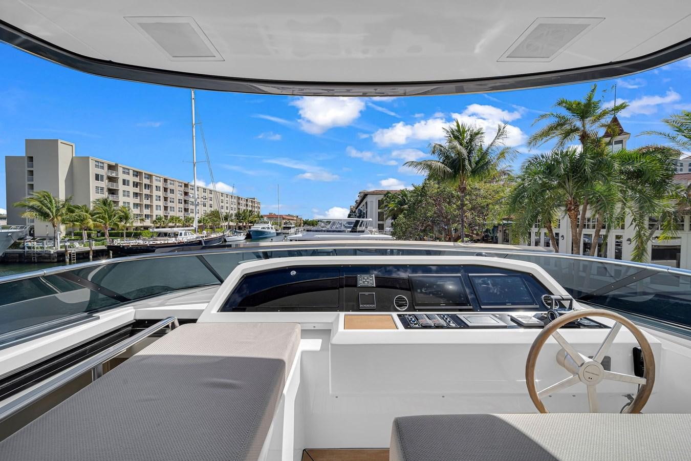 a car parked in a parking lot aboard SL86/728 Yacht for Sale