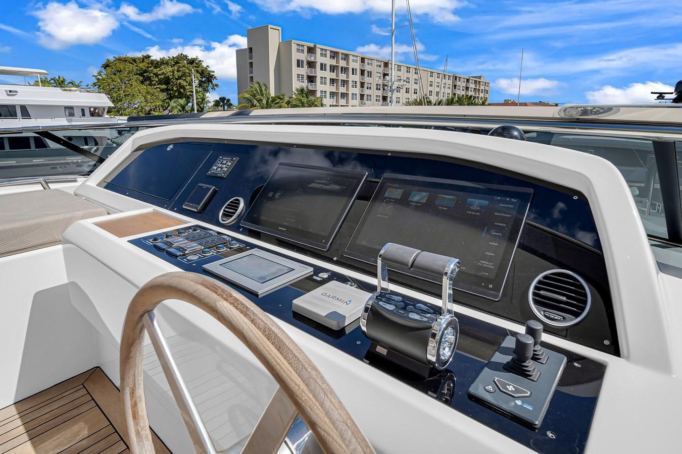 the inside of a car aboard SL86/728 Yacht for Sale