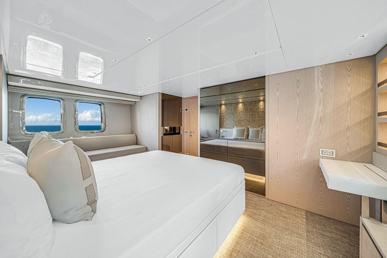 a room with a bed and a window aboard SL86/728 Yacht for Sale