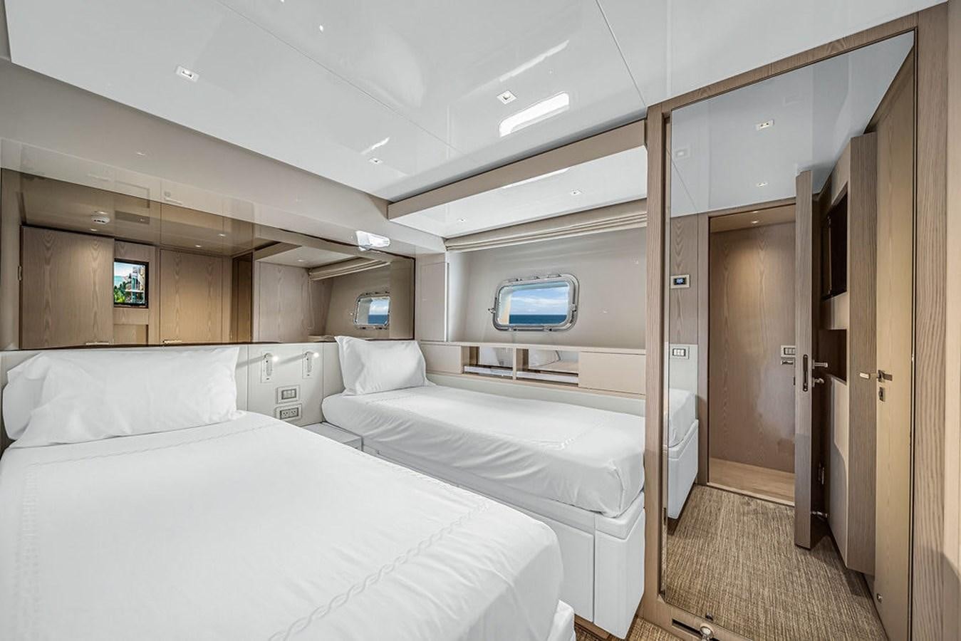 a room with two beds aboard SL86/728 Yacht for Sale