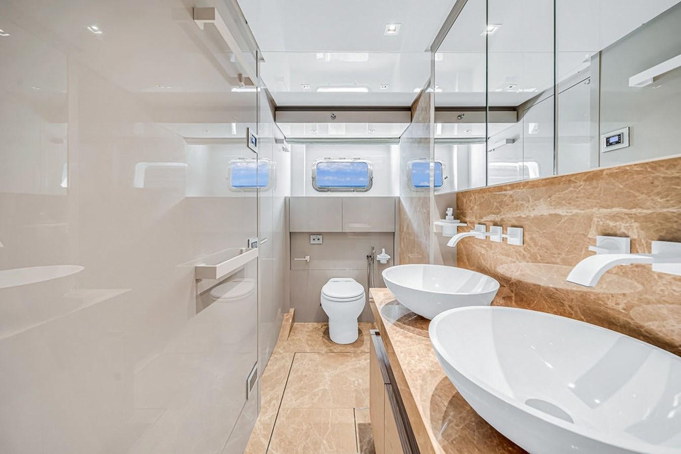 a bathroom with a sink and a toilet aboard SL86/728 Yacht for Sale