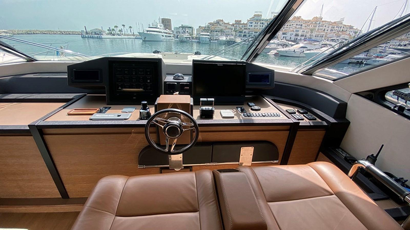 a room with a desk and a computer aboard CAPPUCCINO Yacht for Sale