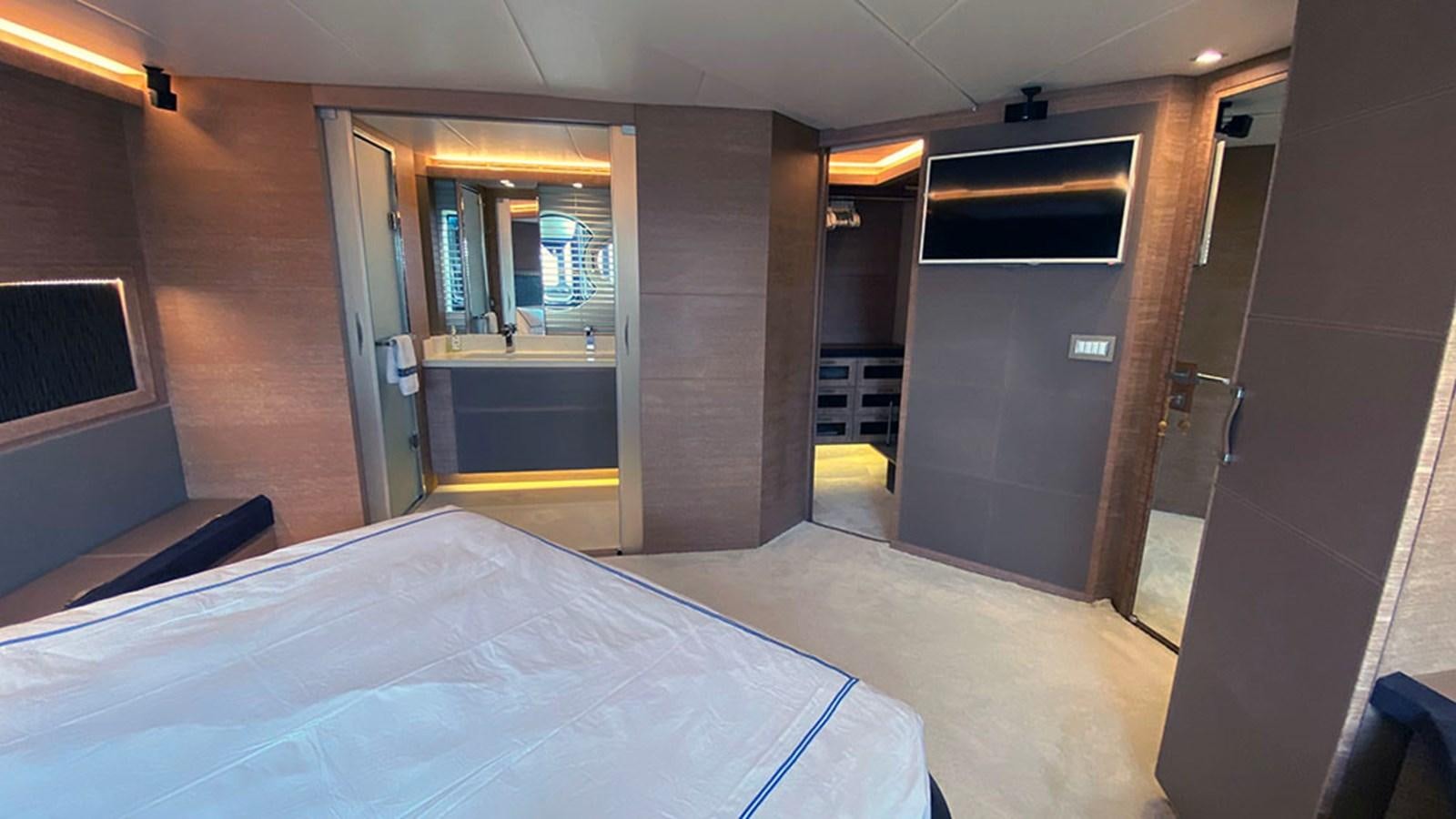 a large pool in a hotel aboard CAPPUCCINO Yacht for Sale