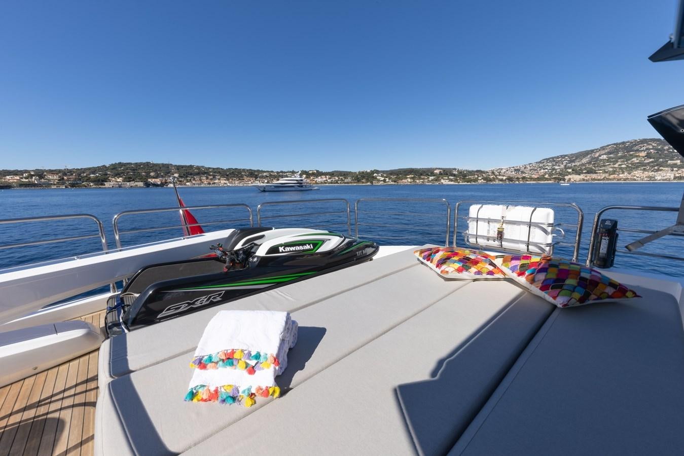 a boat on the water aboard MIRKA Yacht for Sale