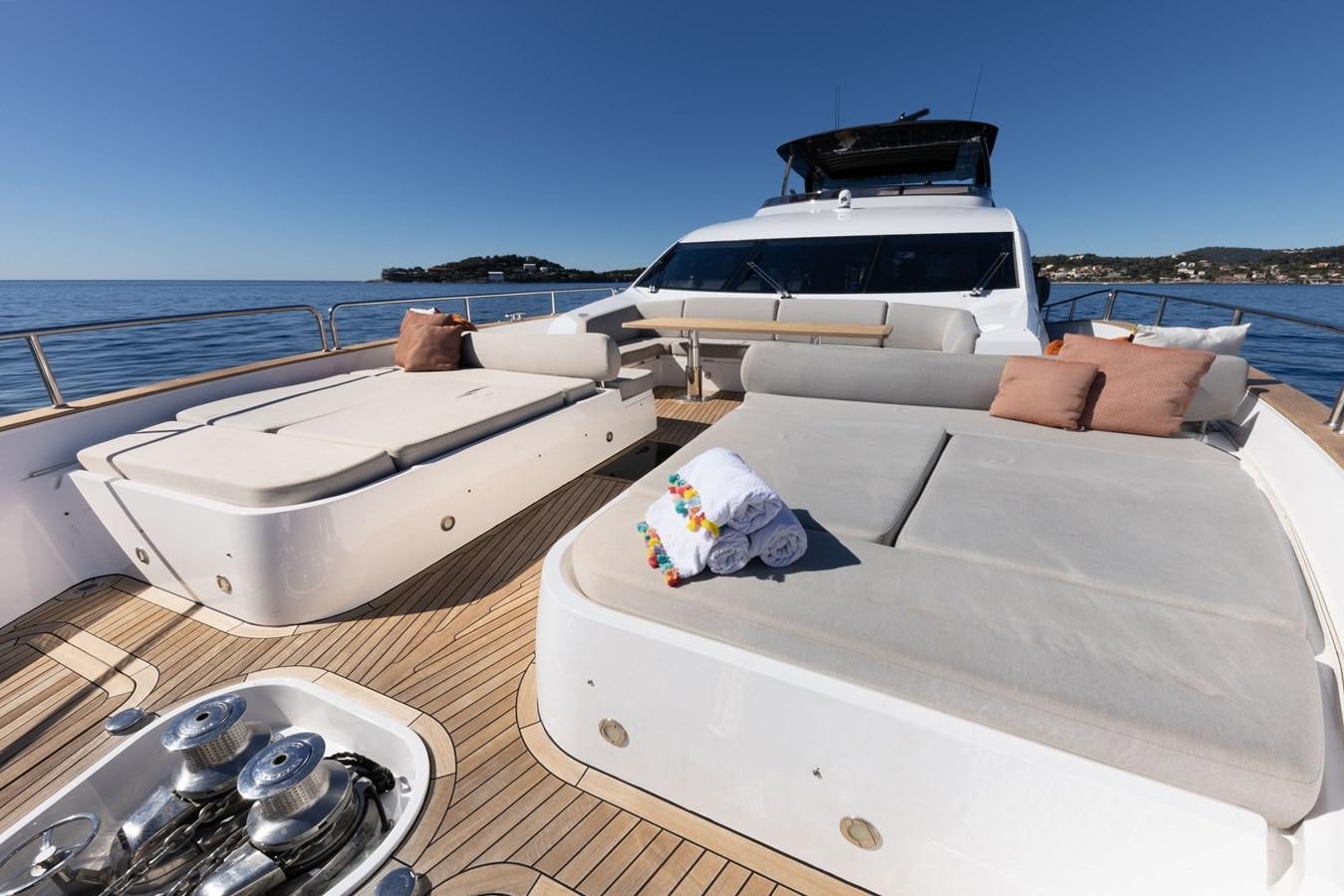 a boat on a dock aboard MIRKA Yacht for Sale