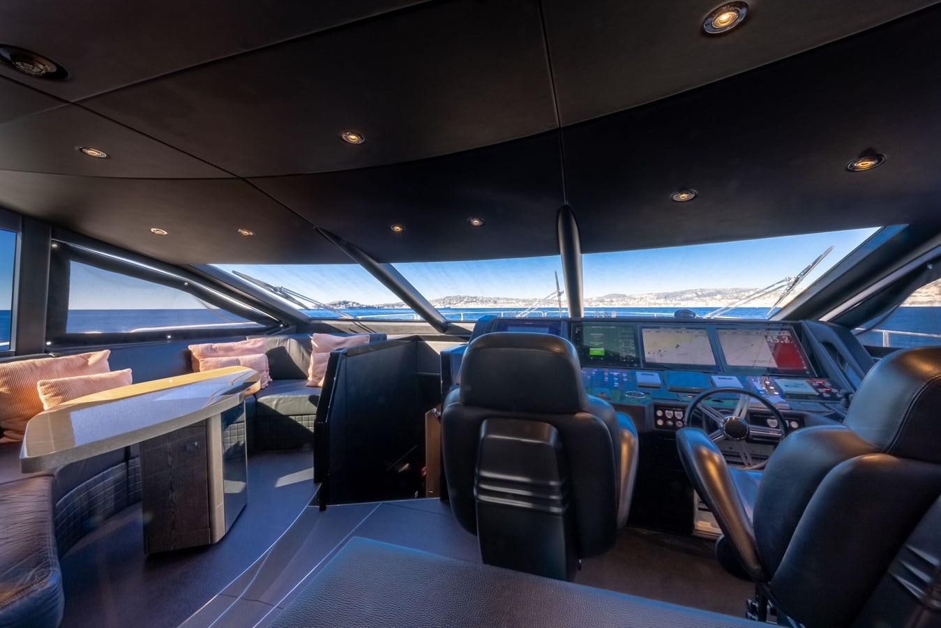 inside of a car aboard MIRKA Yacht for Sale