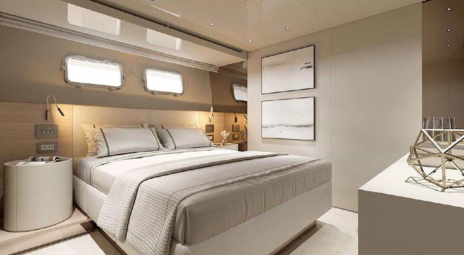 a room with a bed and a table aboard SL90A/831 Yacht for Sale