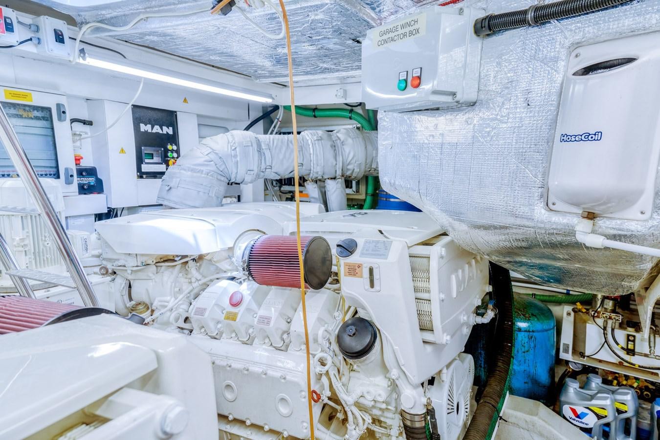 a close-up of a white machine aboard MISS INGRID Yacht for Sale