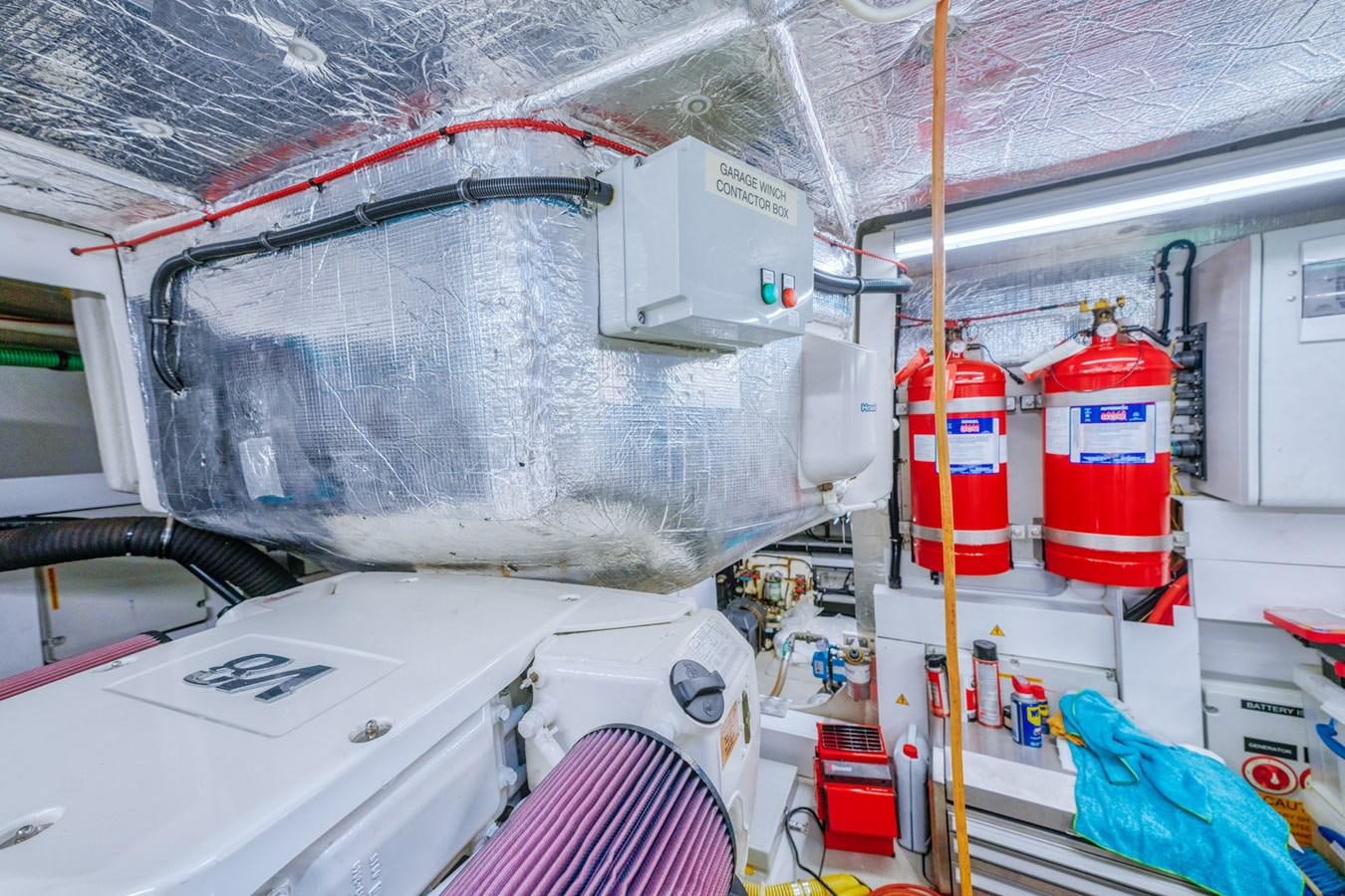 a machine with a lot of equipment aboard MISS INGRID Yacht for Sale