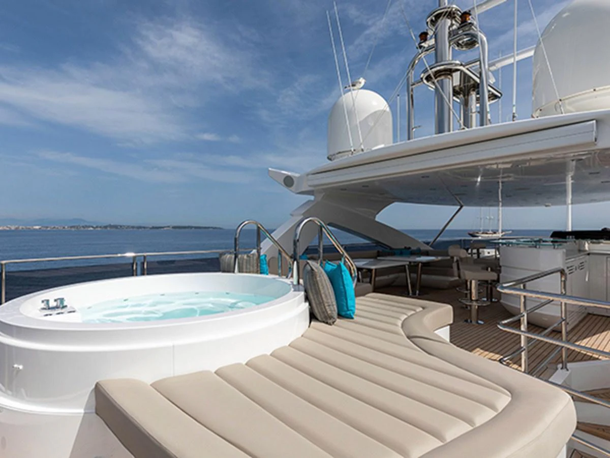 a boat on the water aboard ELYSIUM Yacht for Sale