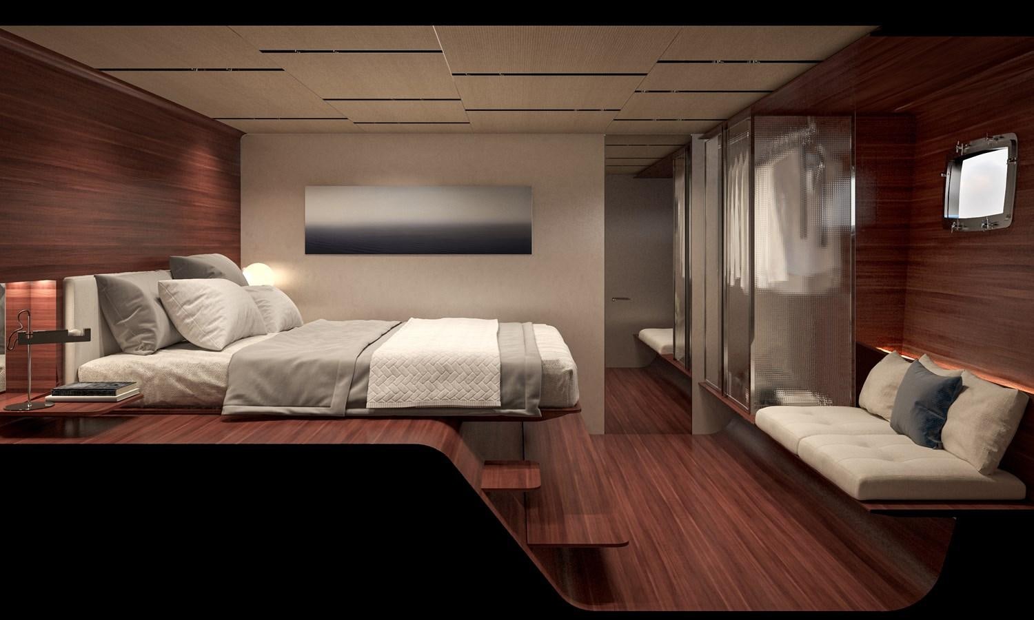 a room with two beds aboard BGM75/05 Yacht for Sale