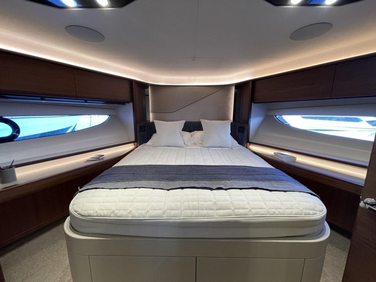 a bed in a car aboard PRINCESS S78 Yacht for Sale