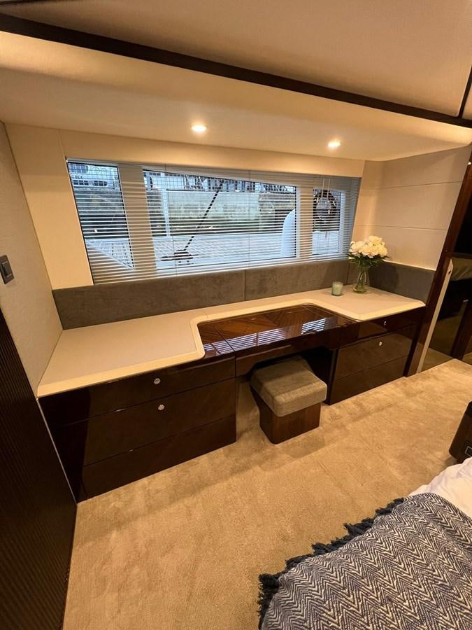 a room with a desk and a window aboard SQUADRON 68 Yacht for Sale