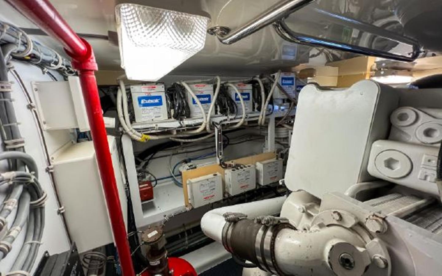 a close-up of a machine aboard 2007 68 HATTERAS CONVERTIBLE Yacht for Sale