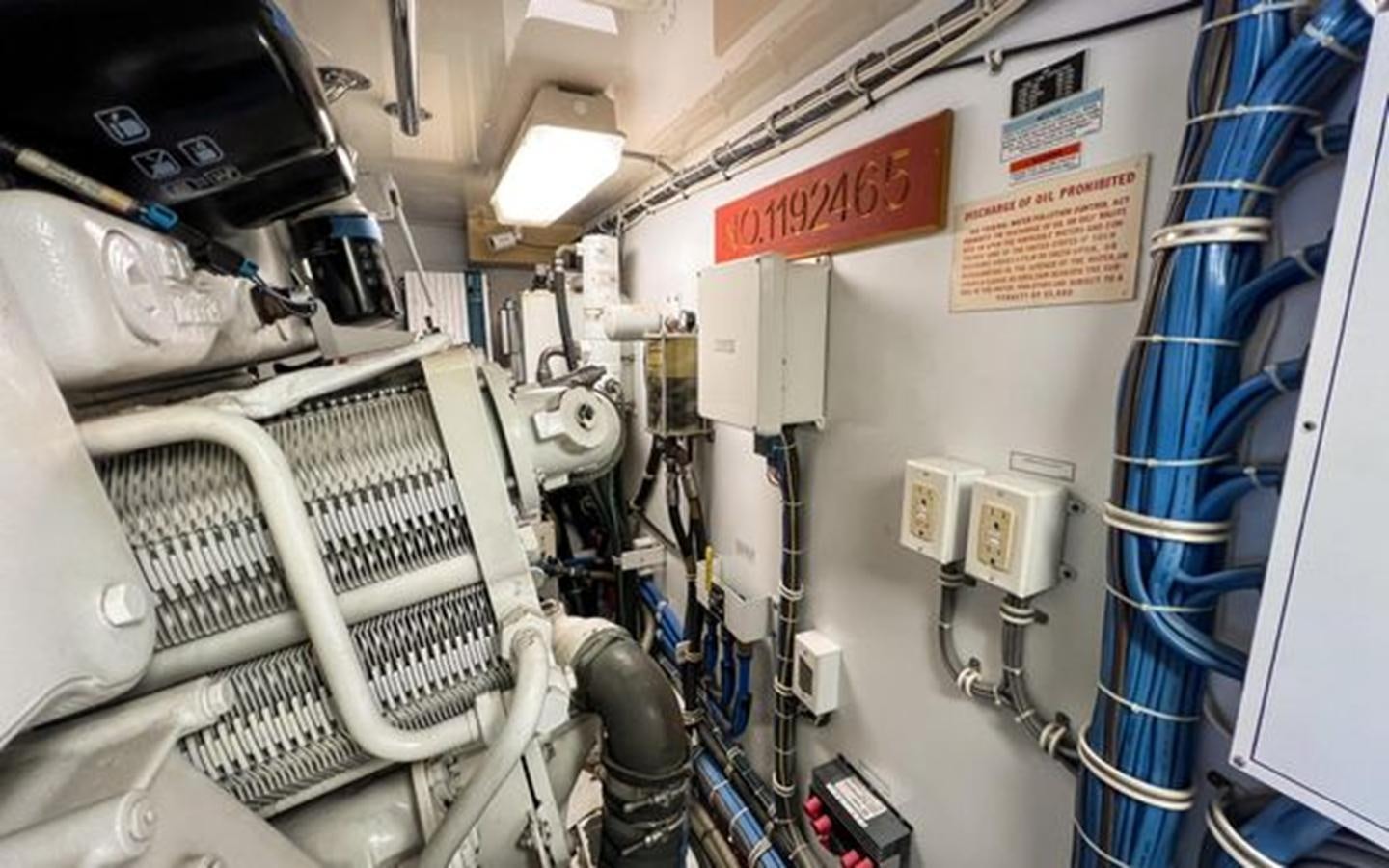 a close-up of a machine aboard 2007 68 HATTERAS CONVERTIBLE Yacht for Sale