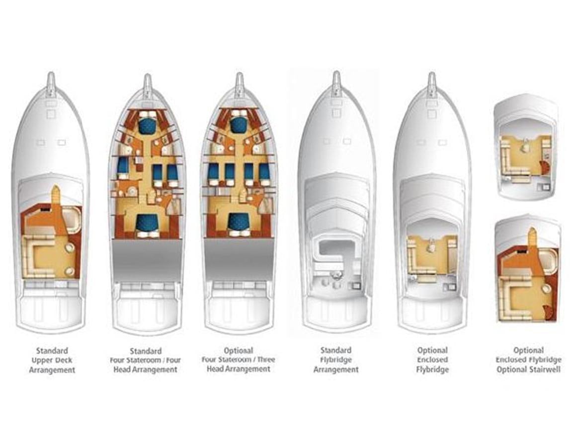 a group of different sized bottles aboard 2007 68 HATTERAS CONVERTIBLE Yacht for Sale