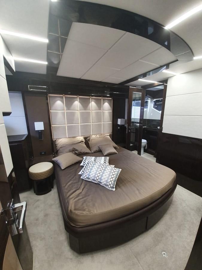 a bed in a room aboard GALEON 640 Yacht for Sale